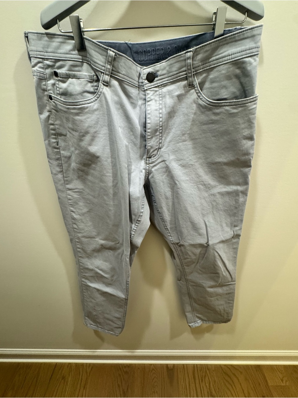 Copper & Oak Men’s Gray Stretch Jeans 36×32 – Cotton/Spandex